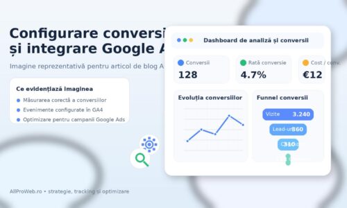 Configurare conversii și integrare Google Analytics